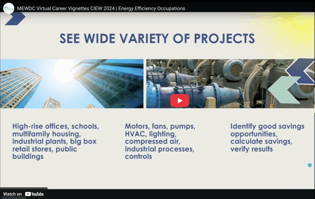 MEWDC Career Vignette: Energy Efficiency Occupations